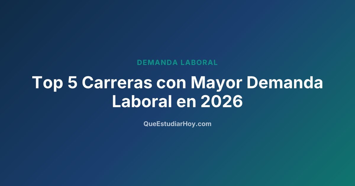 Top 5 Carreras con Mayor Demanda Laboral en 2026